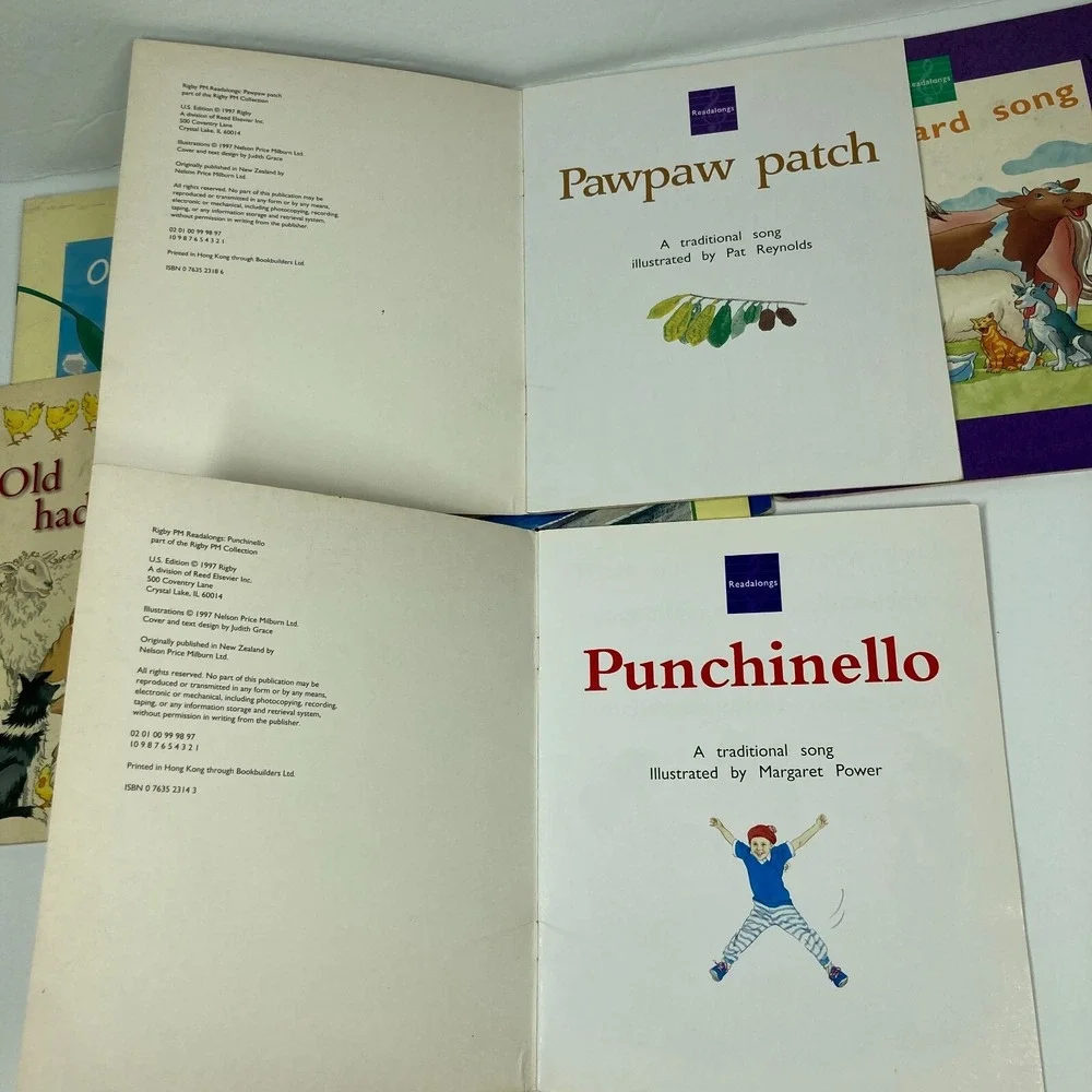 Lot Of 7 Song Books for Early Reader Paperback Single Copies Homeschool Tutoring